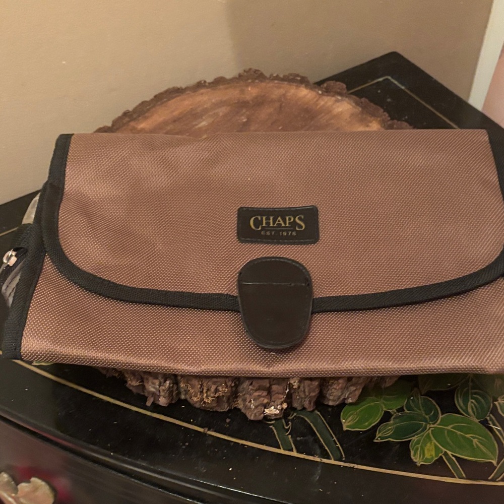 Chaps Tan Toiletry Bag for Men